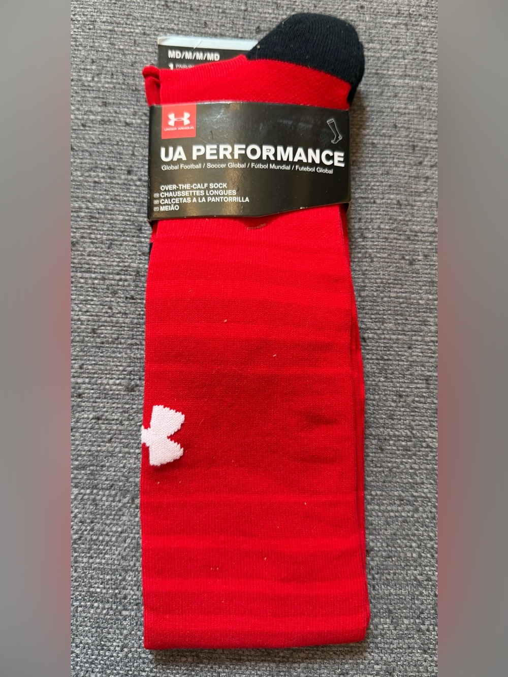 Under Armour UA Performance Football Over-The-Calf Socks Red Size Adult Medium